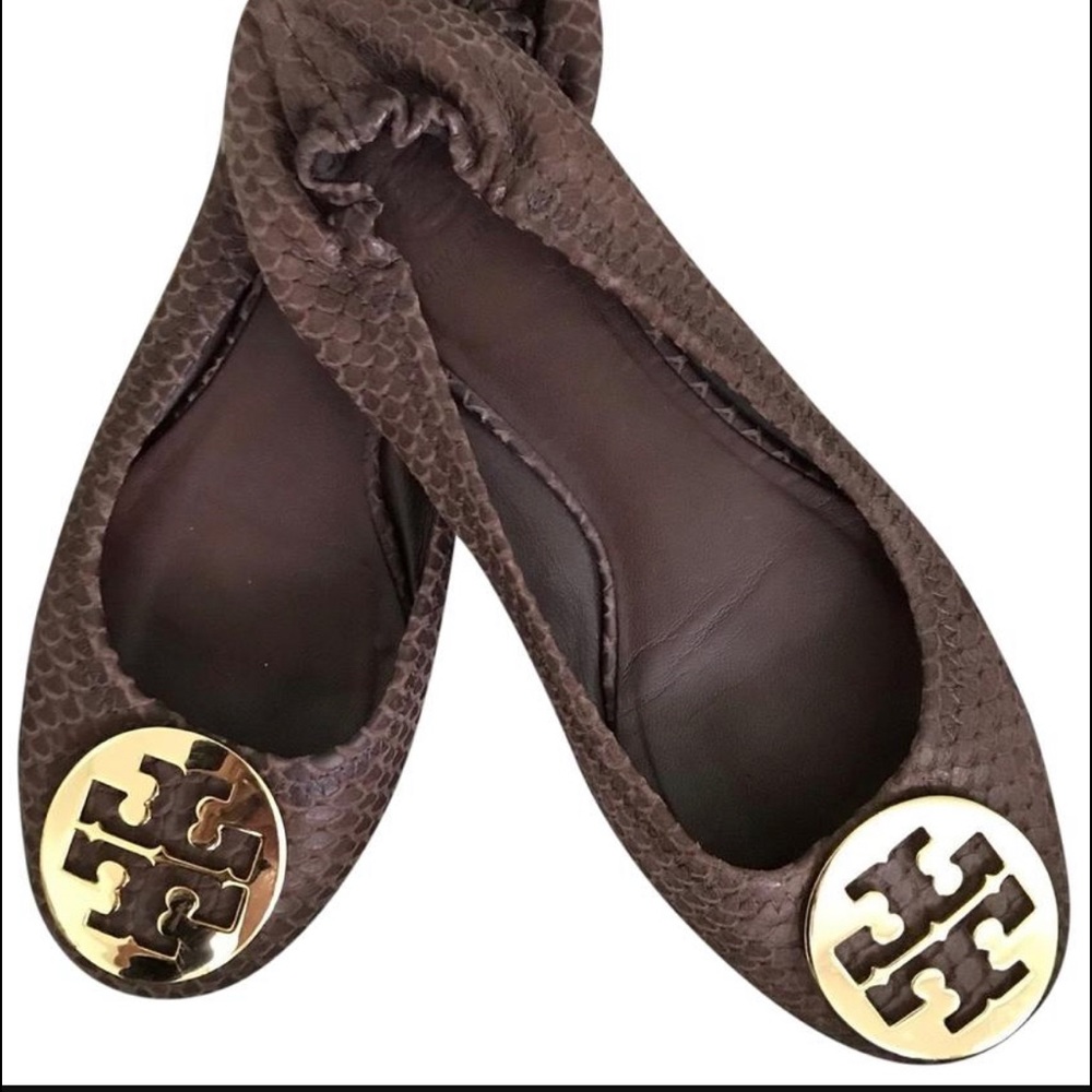 Tory Burch Brown Ballet Flats